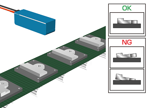 ネクタピンのコプラナリティ検査