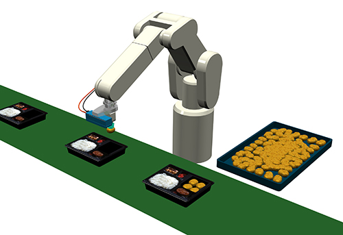 お弁当食材のピック&プレイス